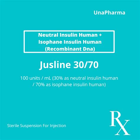 Jusline 3070 Neutral Insulin Human Isophane Insulin Human Rdna