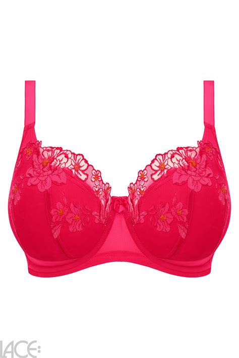 Elomi Teagan Balcony Bra Padded H L Cup Lace Lingerie