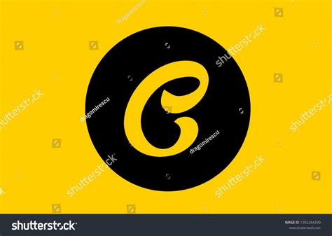 Yellow C Letter Alphabet Icon Design Stock Vector Royalty Free