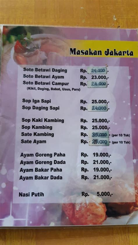 Menu At Soto Betawi Bang Ram Restaurant Depok