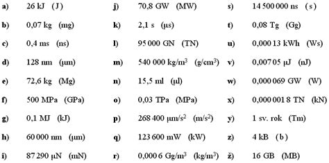 Priklady Zbierka Loh Premeny Jednotiek Fyzik Lne Veli Iny
