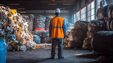 Premium Photo Stock Photo Of A Recycling Worker Sorting Materials At