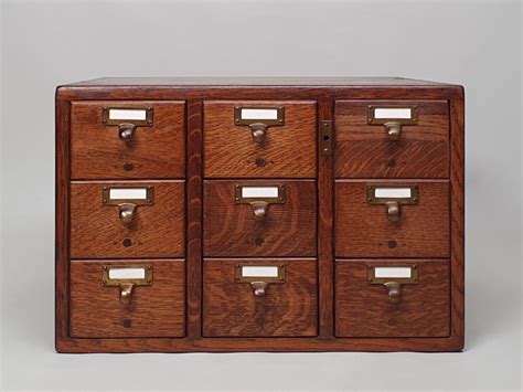 Antique Library Index Card Filing Cabinet Mist Antiques