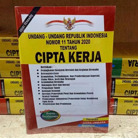 Promo Undang Undang Cipta Kerja Nomor 11 Tahun 2020 Omnibus Law Diskon