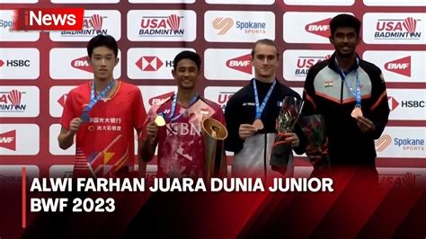 Berhasil Taklukan Atlet China Alwi Farhan Juara Dunia Junior Bwf