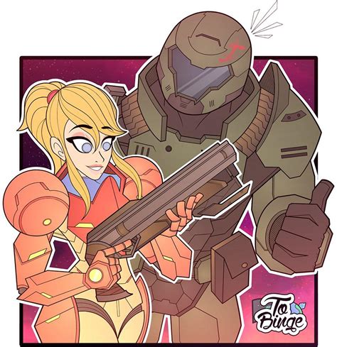 Doomguy And Samus Doomguy And Isabelle Know Your Meme