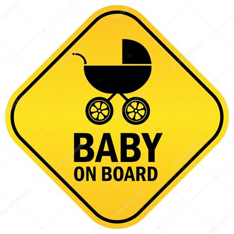 Baby On Board Vector Sign Stock Vector Arcady