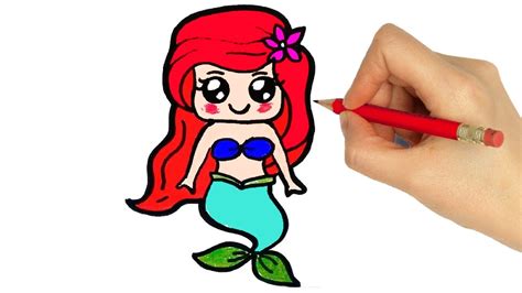 How To Draw A Mermaid Kawaii Como Desenhar Uma Sereia Dibujos