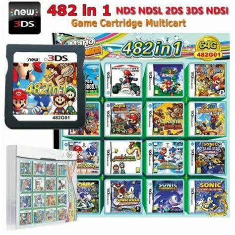 482 In 1 Game Card Cartridge Multicart For Nintendo DS Lite NDSi 3DS