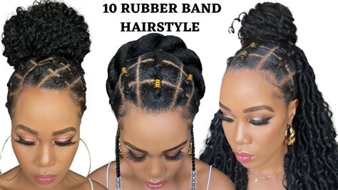 🌟10 Easy Rubber Band Hairstyles For Natural Hair Tutorial