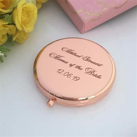 Engraved Compact Mirror Personalized T For Bridesmaid Etsy