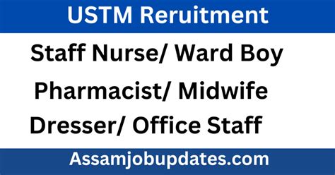 Ustm Recruitment 2023 Staff Nurse Ward Boy And Other Vacancies