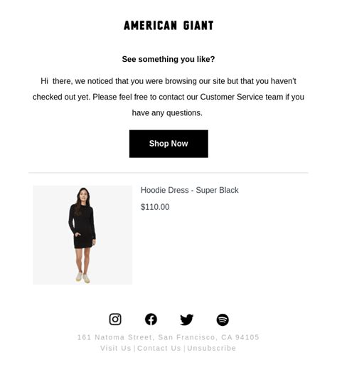 Did You See Something You Liked From American Giant Desktop Email