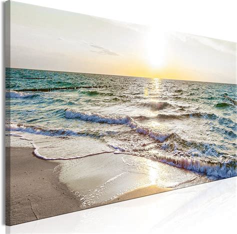 Amazon De Murando Bilder Meer Strand 150x50 Cm Vlies Leinwandbild 1