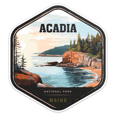 Acadia National Park Sticker Car Bumper Decal Etsy