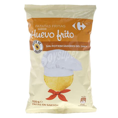 Carrefour Patatas Fritas Sabor Huevo Frito Sin Gluten Y Sin Lactosa 150 G