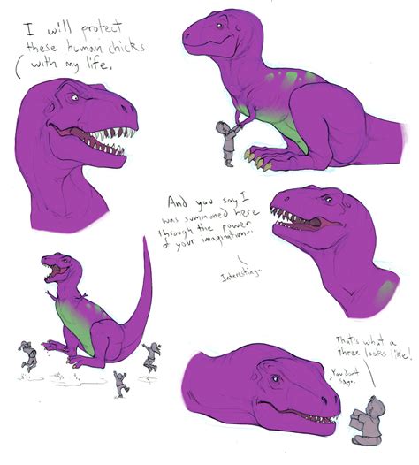 Barney But He S A Regular T Rex And Is A Total Dad By Hibbary R Dinosaurs