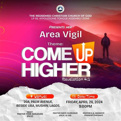 Church Vigil Flyer Design En 2024