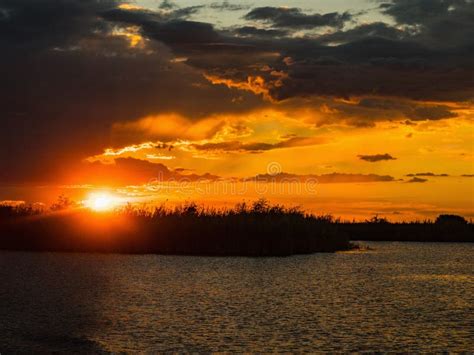 Sunset Over the Chobe River, Chobe National Park, Botswana Stock Image ...