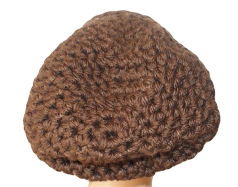 Chunky Slouch Hat Brown Hat Slouchy Cap Chunky Knit Hat Brown