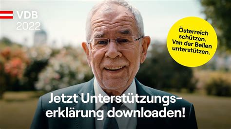 Jede Unterschrift zählt Jetzt Alexander Van der Bellen unterstützen