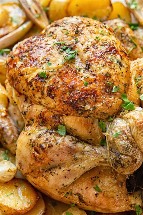 Baked Rosemary Whole Chicken And Potatoes Recipe Rosemary Chicken