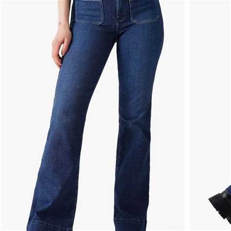 flare mørk blå jeans Tise