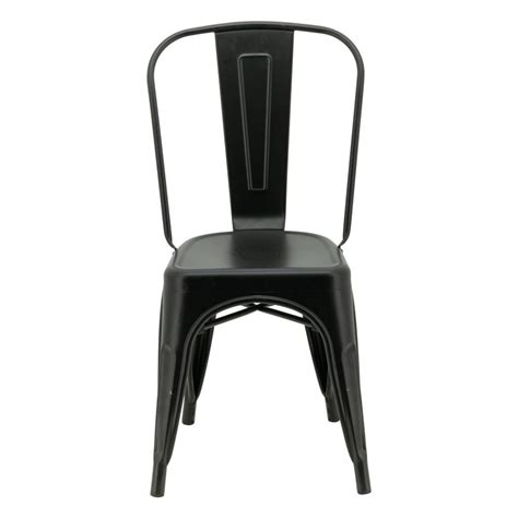 Replica Tolix Chair In Matte Black Cafe Solutions