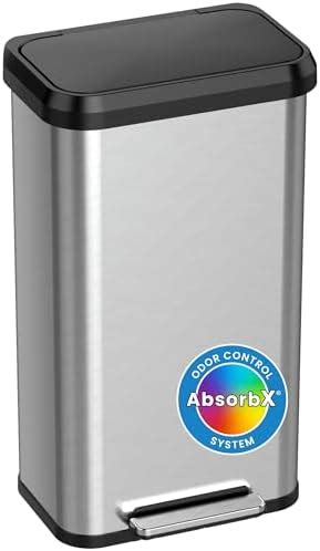 Amazon Tramontina 13 Gallon Step Trash Can Stainless Steel