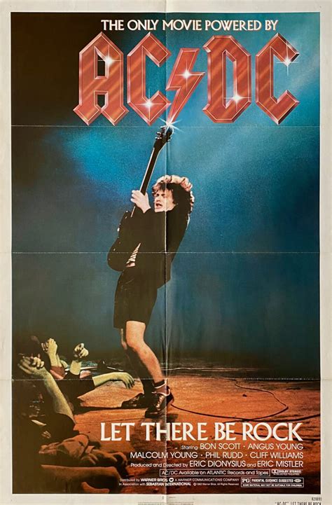 Original Acdc Let There Be Rock Movie Poster Acdc Heavy Rock