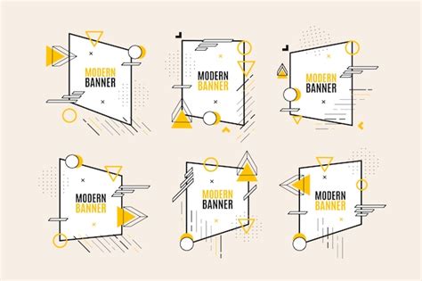 Free Vector Collection Of Graphic Design Labels In Geometric Style