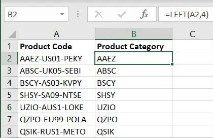 How To Extract An Excel Substring 6 Best Methods