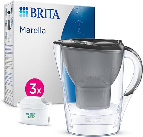 Brita Marella Water Filter Jug Graphite L Starter Pack Incl X