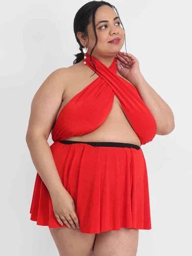 Plus Size Sexy 2 Piece Babydoll Bikini Dress For Honeymoon Bb6rd At