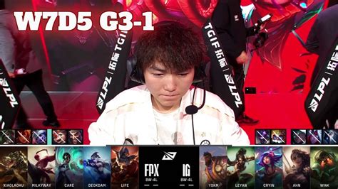 Fpx Vs Ig Game Week Day Lpl Spring Funplus Phoenix Vs