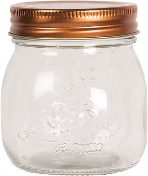 Clayre Eef Voorraadpot Deksel 6GL2564 Ø 8 9 cm Transparant Glas Rond