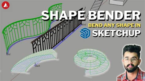 How To Bend Shapes In Sketchup Using Shape Bender Ar Manan Hans