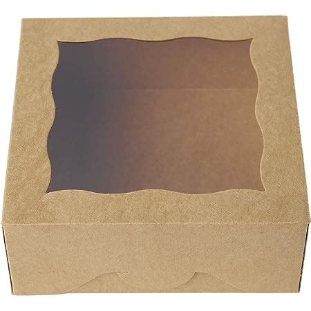 Amazon ONE MORE 10inch Natural Kraft Bakery Pie Boxes With PVC