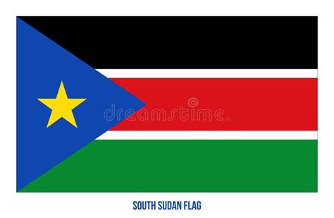 South Sudan Flag Vector Illustration On White Background South Sudan