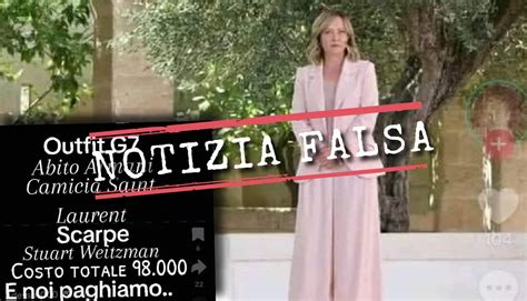 Loutfit Di Giorgia Meloni Al G7 Non Costava 98mila Euro