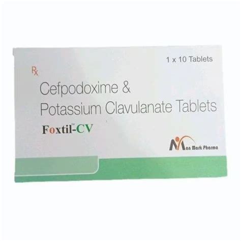 Foxtil Cv Cefpodoxime Potassium Clavulanate Tablets 325 Mg Packaging Size 1x10 At Rs 300 Box