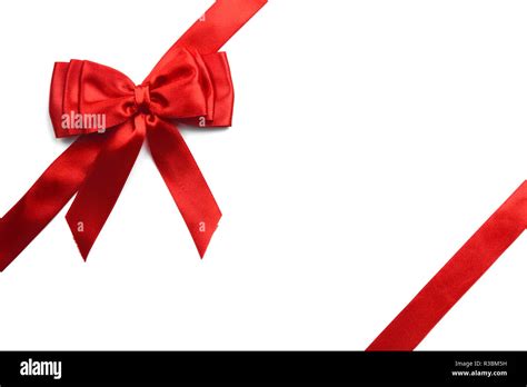 Shiny Red Satin Ribbon On White Background Stock Photo Alamy