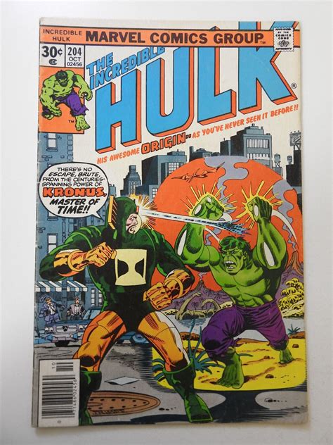 The Incredible Hulk 205 1976 VG Condition Indentions Front Back