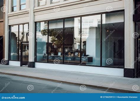 Contemporary Urban Storefront With Large Windows Street View In