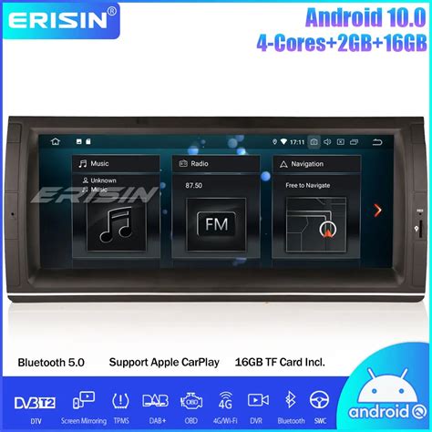 Erisin Radio Con Gps Para Coche Reproductor Con Android