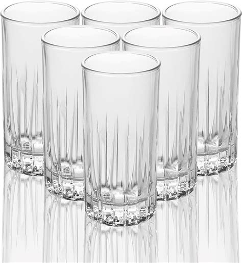 Traze Tom Collins Crystal Cut Glasses Set Of 6