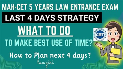 Mh Lawcet Ba Llb Last Days Strategy How To Revise Attempt Mh Cet