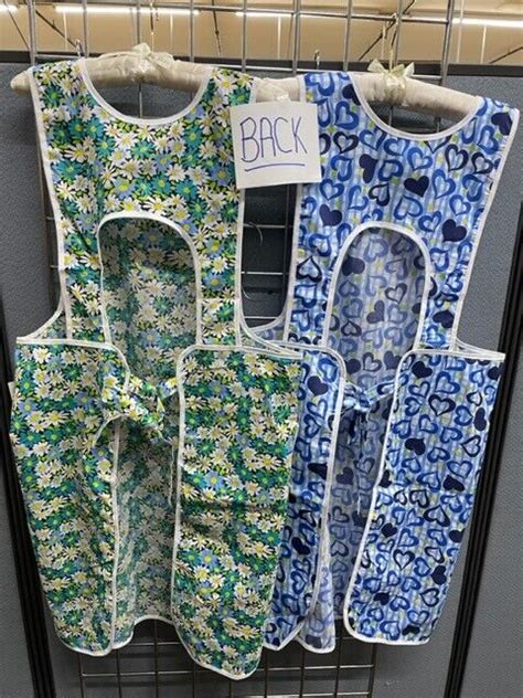 2 New Edith Bunker Style Coverall Aprons Made In USA Reg Size X X Or