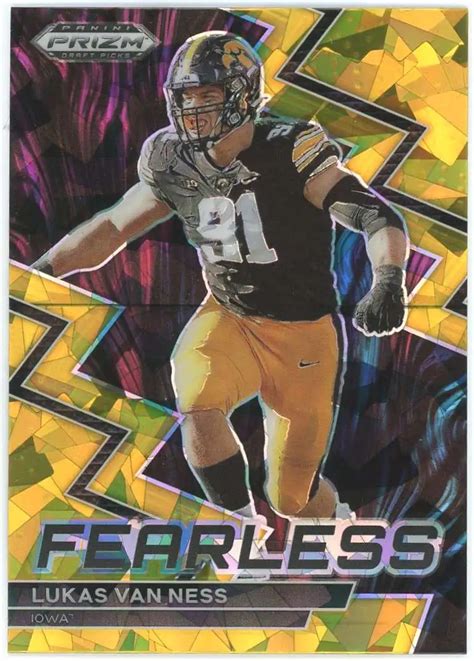 Nfl Panini Prizm Draft Picks Single Card Gold Ice Prizm Lukas Van