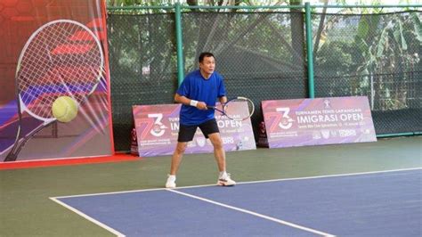 Turnamen Tenis Lapangan Imigrasi Open Imam Suyudi Tampil Garang